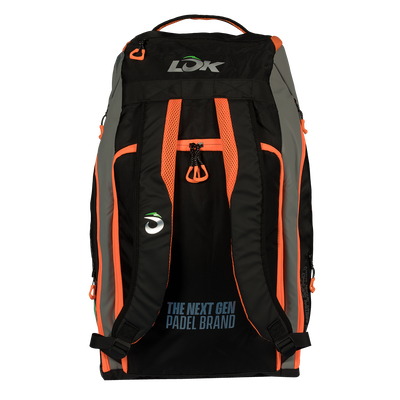 LOK - RACKET BAG MAXX GEN 2 BLACK GREY AND ORANGE