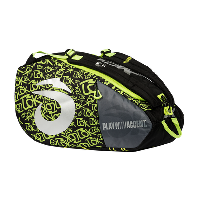 LOK - RACKET BAG GEN 2 BLACK, GREY, AND GREEN LIME