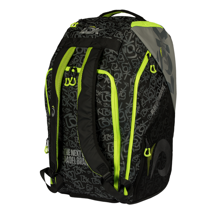 LOK - RACKET BAG MAXX GEN 2 BLACK GREY AND GREEN LIME
