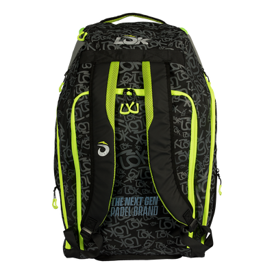 LOK - RACKET BAG MAXX GEN 2 BLACK GREY AND GREEN LIME