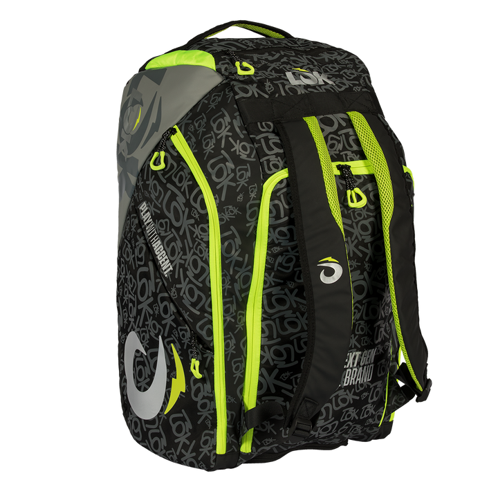 LOK - RACKET BAG MAXX GEN 2 BLACK GREY AND GREEN LIME