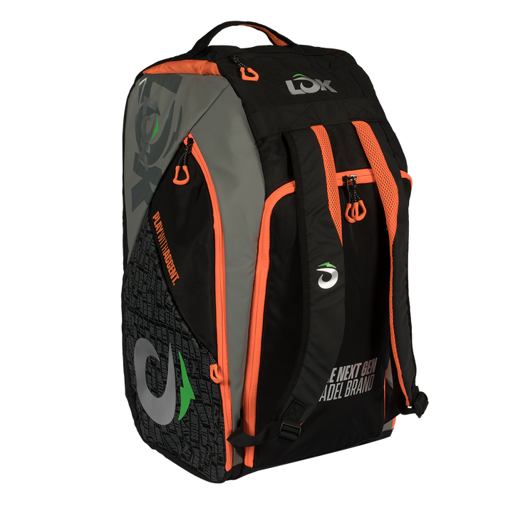 LOK - RACKET BAG MAXX GEN 2 BLACK GREY AND ORANGE