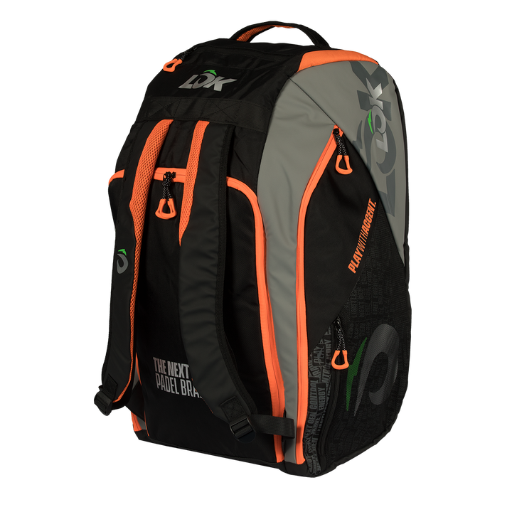 LOK - RACKET BAG MAXX GEN 2 BLACK GREY AND ORANGE