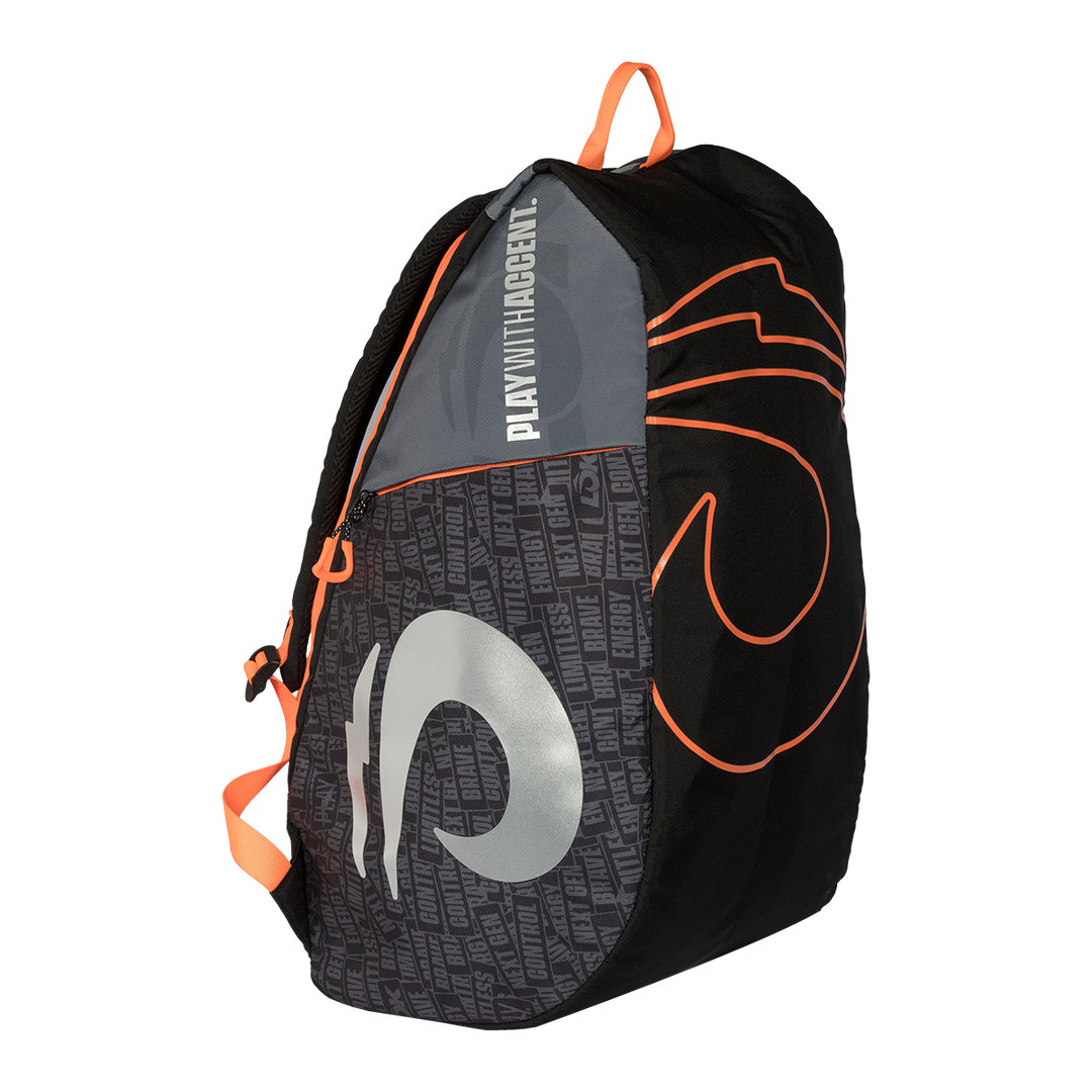 LOK - RACKET BAG GEN 2 BLACK, GREY, AND ORANGE